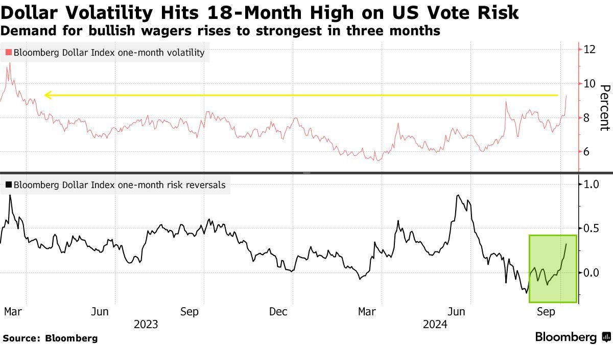 美国大选风险推动下 美元对冲成本升至18个月来新高